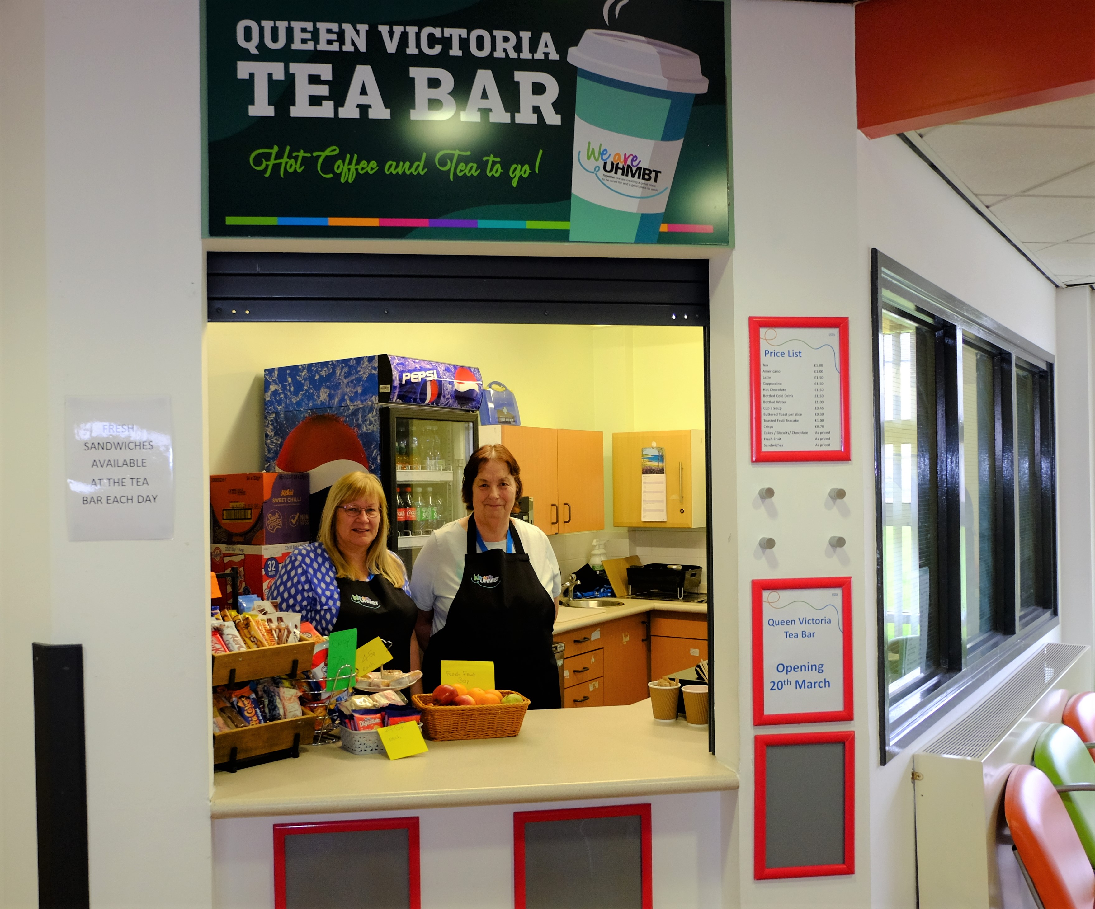 Queen Victoria Centre Tea Bar Morecambe Diane Preston and Christine Waters UHMBT 2023.jpg