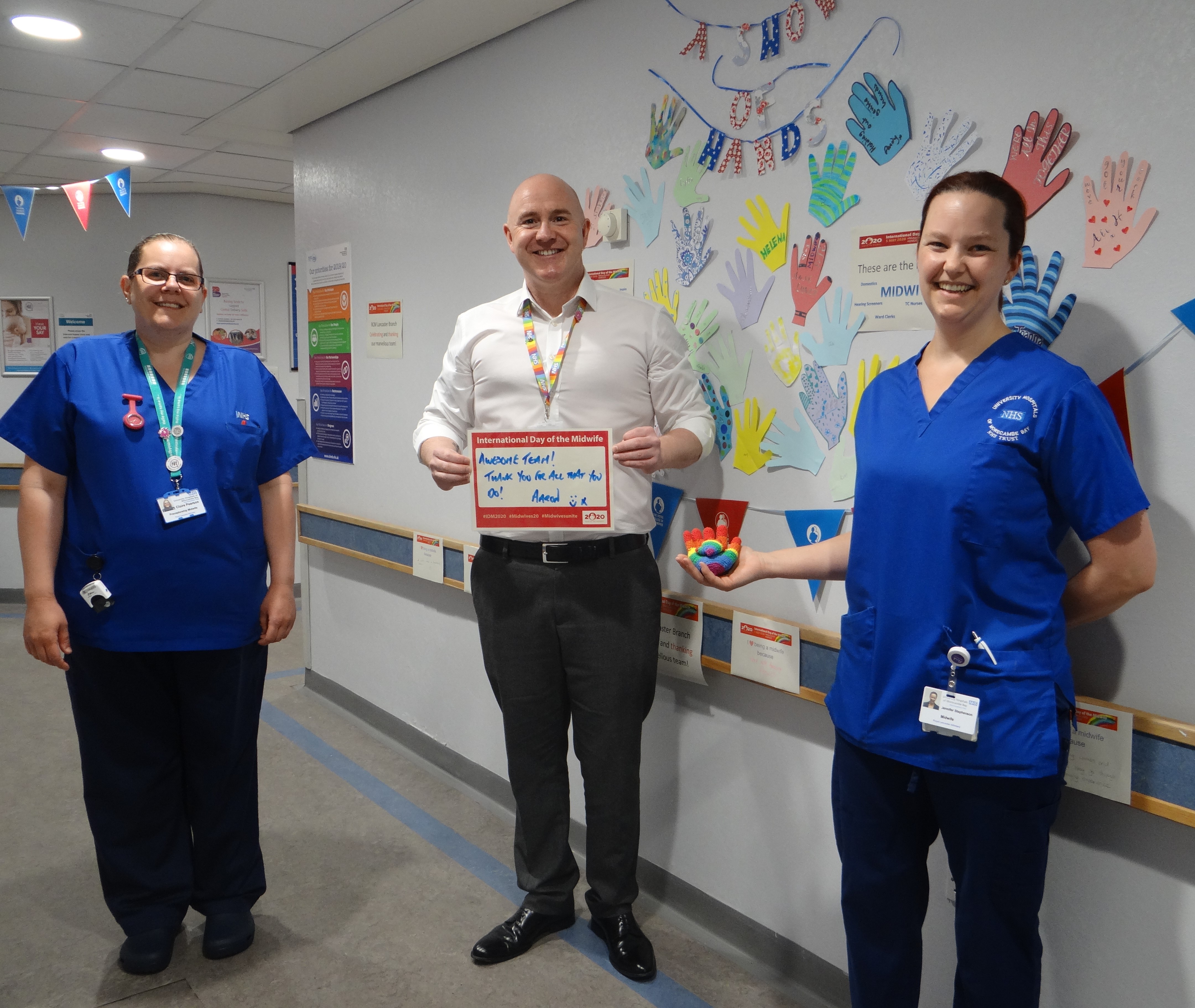 Claire Pearson, Aaron Cummins, Jennifer Stephenson Midwives Day 2020.jpg