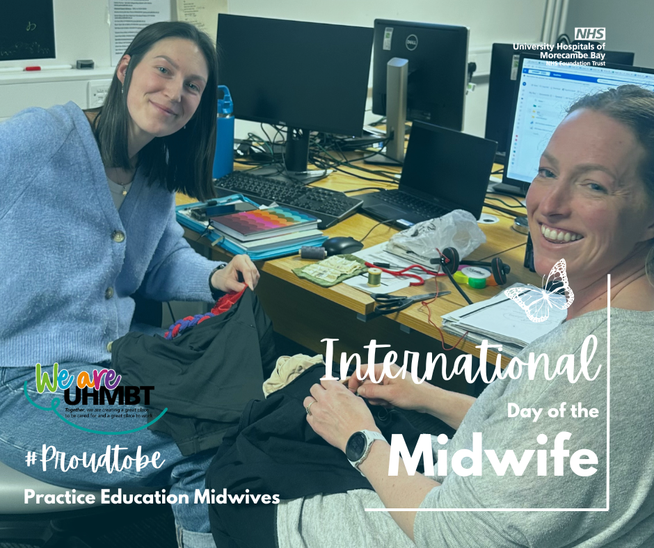 Practice Educator Midwives Alice and Kiva smiling to camera