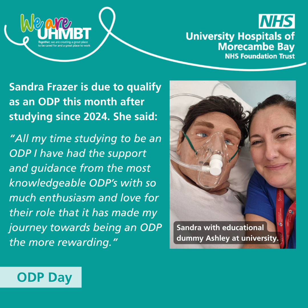 Quote from ODP Sandra saying she loves training with colleagues