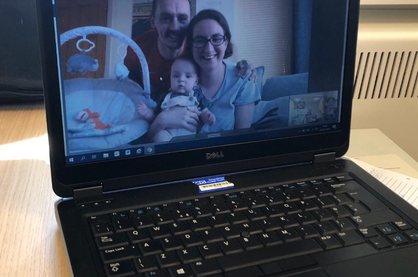 Rachel Cleminson, her husband Anthony and son Finlay who recently attended a virtual clinic..jpg