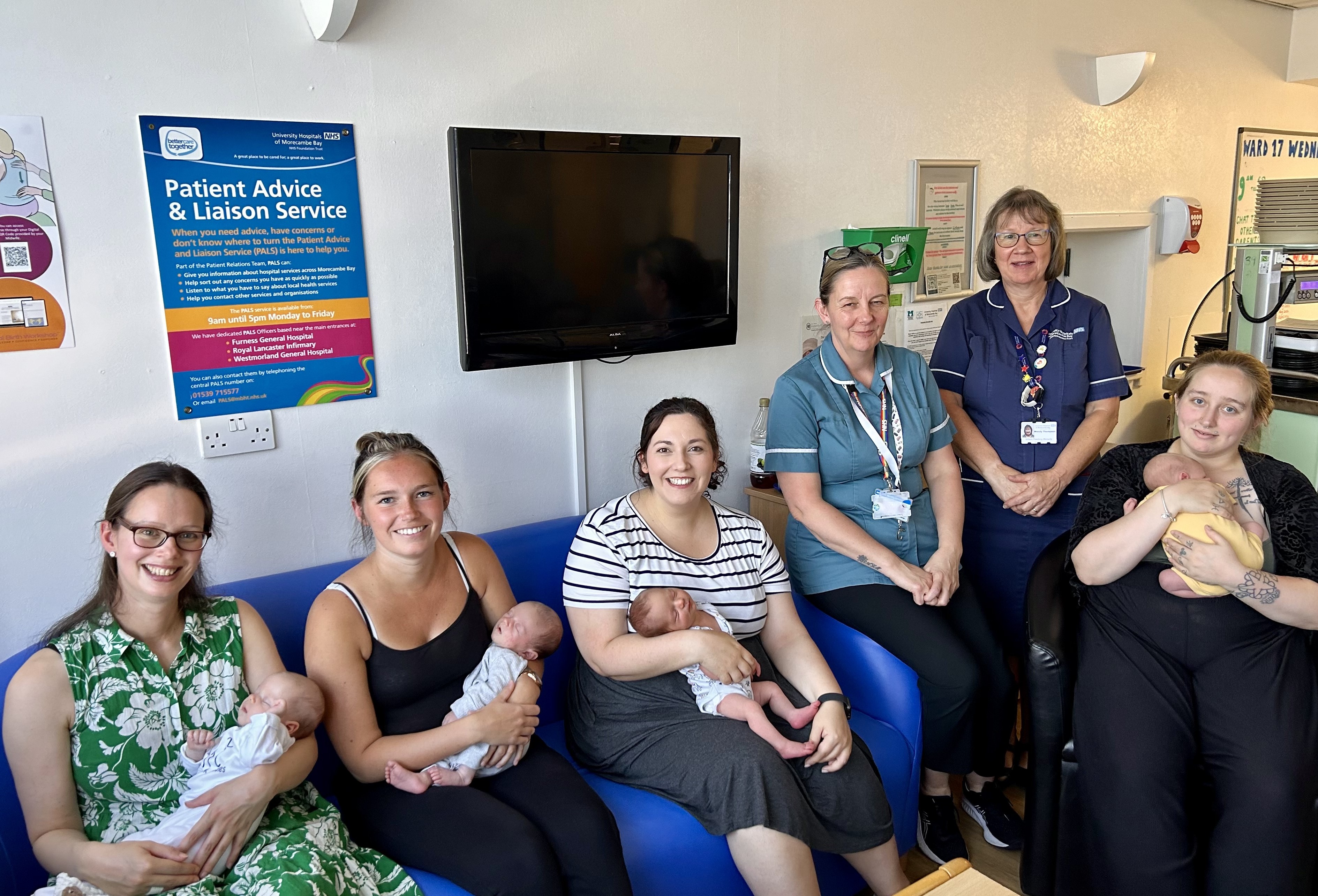 Mums and babies at the RLI Breastfeeding Drop in session UHMBT 2024.jpg