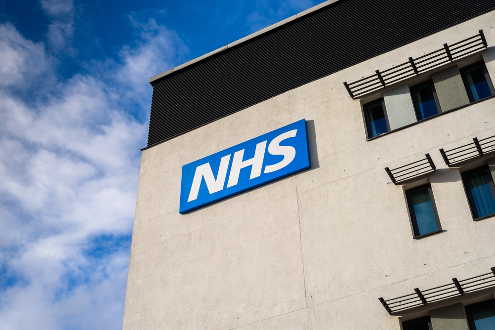 Shutterstock image of NHS sign