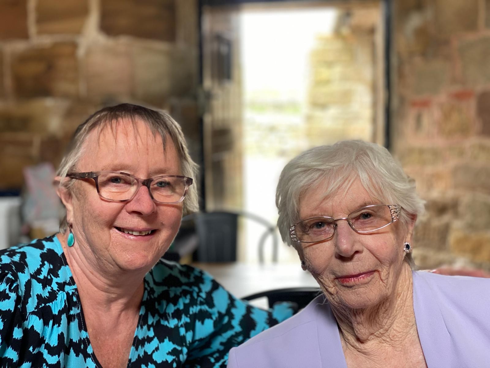 Anne Banks with her mum Mary Chrystal
