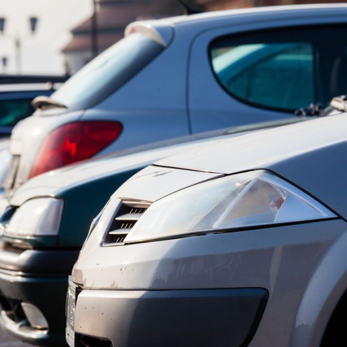 Shutterstock image of cars parked