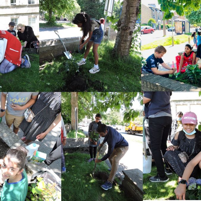 Lancaster and Morecambe Hindu Society children planting flowers at RLI.jpg